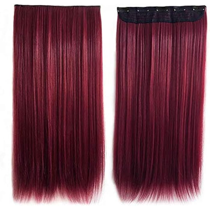 DILLARDS Hot Style One Piece Wine Thickening Straight Hair Extension For Female-Cc - Image 3